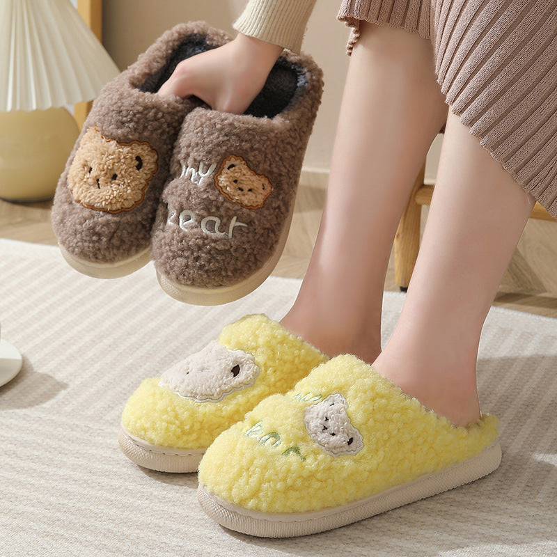 Bear Slippers Winter Warm House Shoes For Small Children...