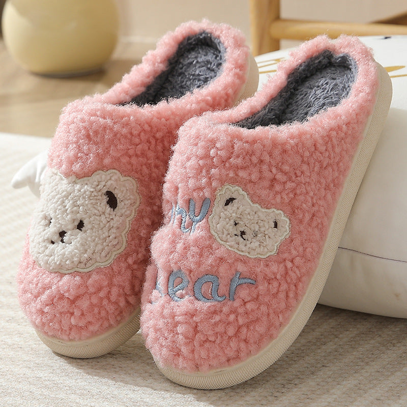 Bear Slippers Winter Warm House Shoes For Small Children...
