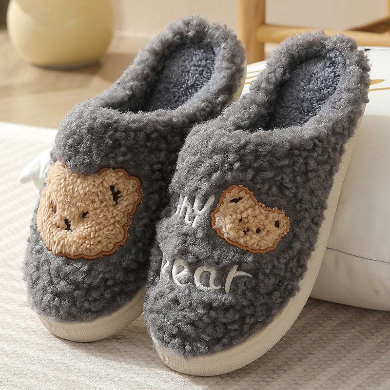 Bear Slippers Winter Warm House Shoes For Small Children...