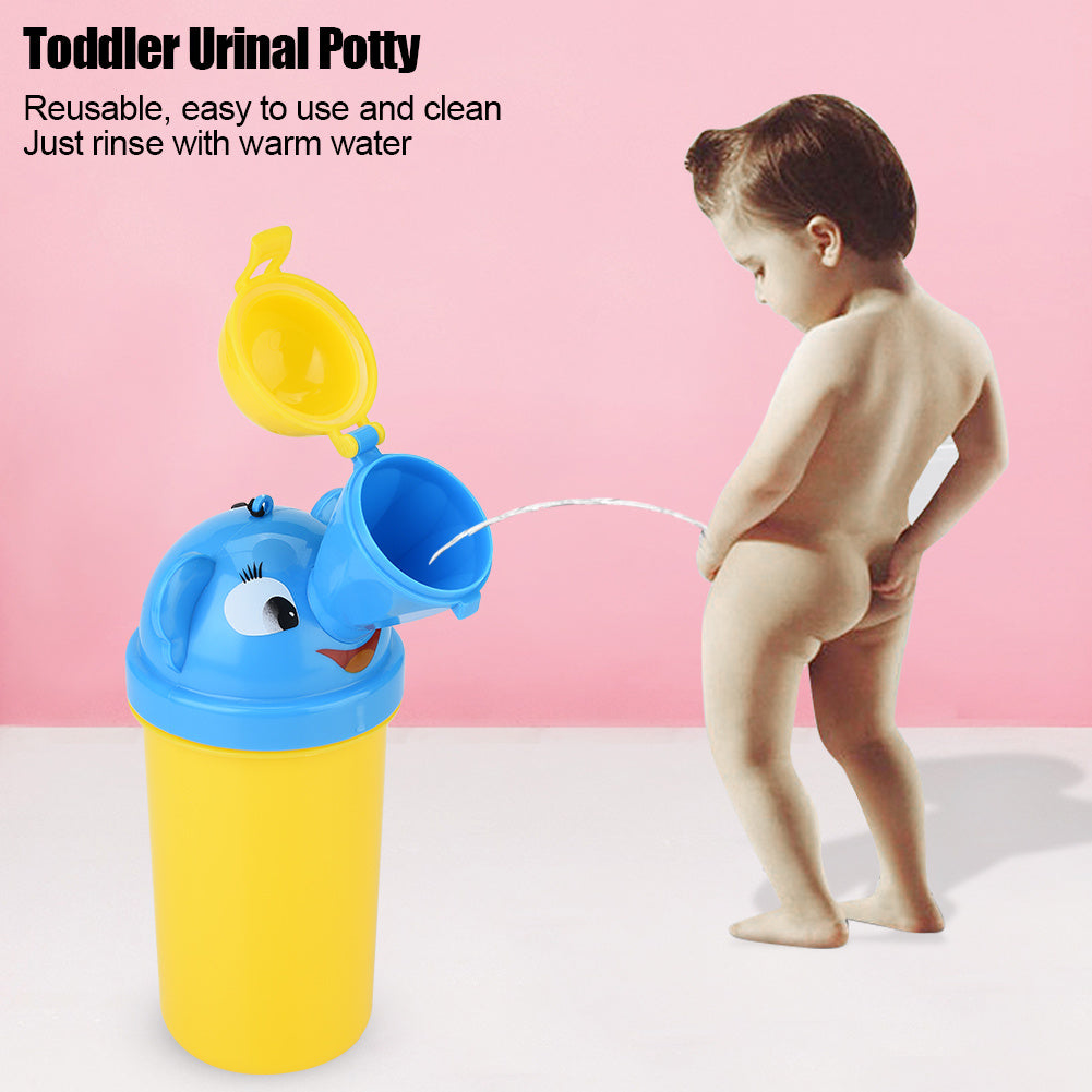Baby Portable Urinal Potty Child Emergency Toilet for Toddler Upgrade Baby Car Camping(Yellow)