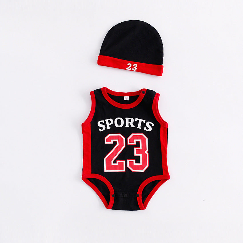 Five-Color Sports Baby Clothing Basketball No 23 Modeling Jumpsuit